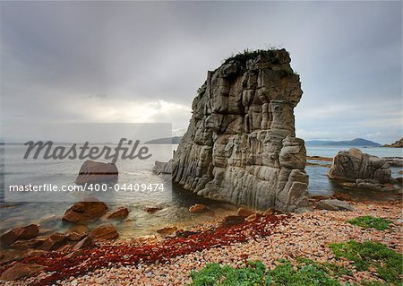 Russian Primorye seabank. near Vladivostok. Andreevka village.