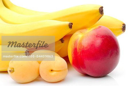 red and yellow background of fresh fruits