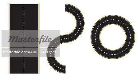 set of road illustration design over a white background