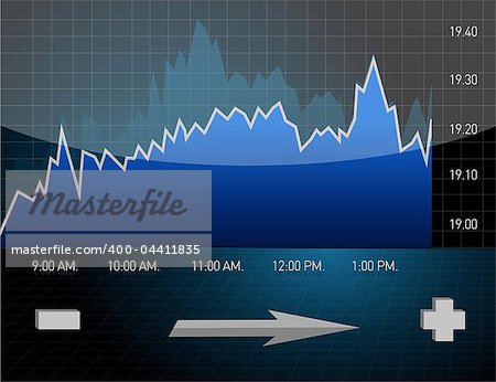 Stock market trend Finance concept illustration design