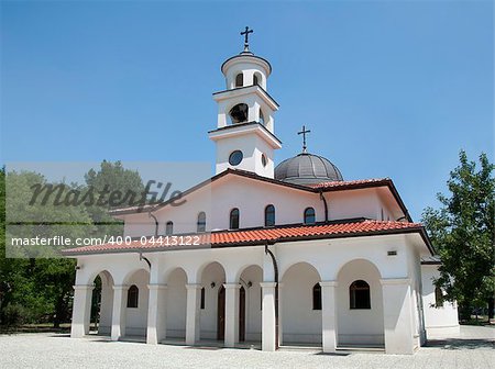 White Orthodox Church with two domes