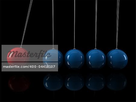 3d, red, blue, pendulum, chrome, network, black