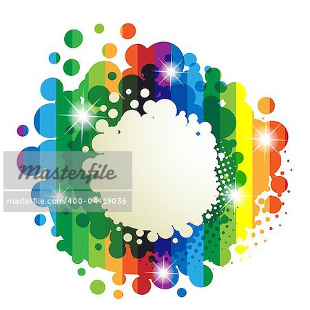 Colorful background isolated on white