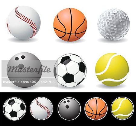 vector illustration of sport balls