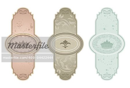 Illustration set retro vintage labels - vector