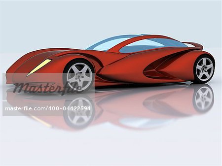 3D Render of Sports Car