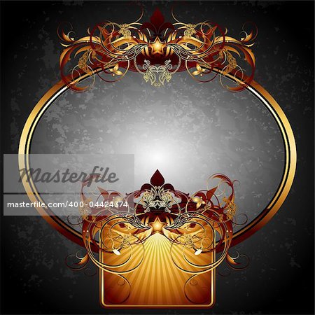 ornate frame, this illustration may be useful as designer work