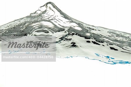 wave of water isolated on white background