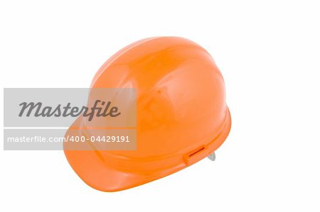 orange hard hat isolated on a white background