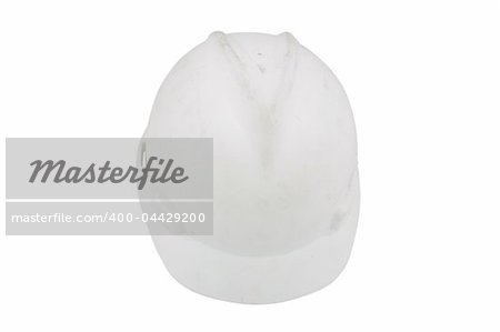 white hard hat isolated on a white background