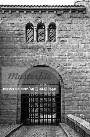 Black and White Castle Gate