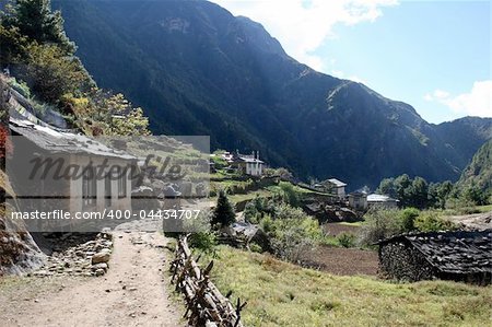 On the trail above Monjo, Nepal.