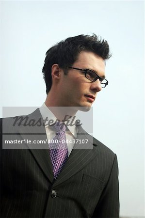 Serious businessman in a suit