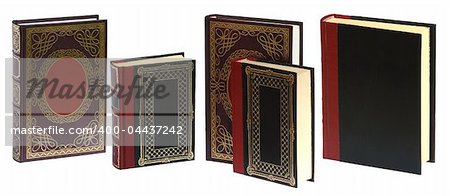 Standing books isolated on white background ready to use in your design.