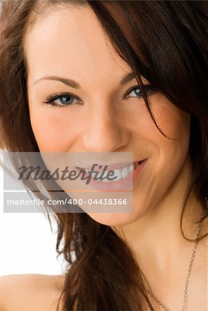 a nice close up of a young woman with attractive eyes