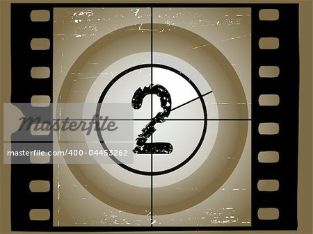 Old Scratched Film Countdown at No 2
