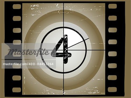 Old Scratched Film Countdown at No 4