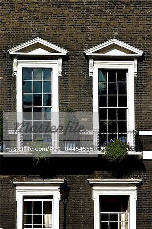 Facade of a typical London flat