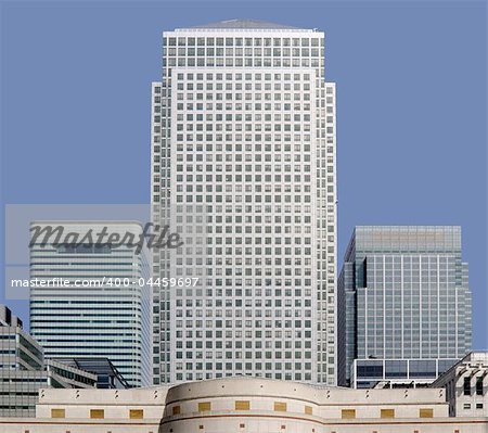 office blocks canary wharf docklands london bank