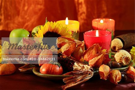 Table decoration for Thanksgiving or autumn