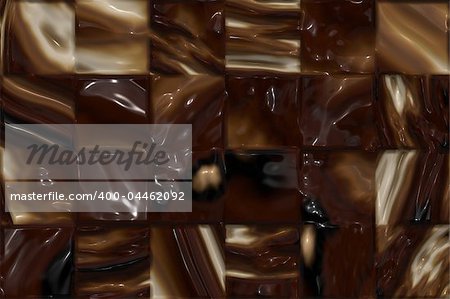 Illustration of glossy chocolate squares