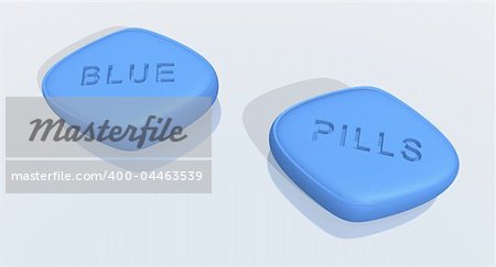 a 3d rendering of blue pills