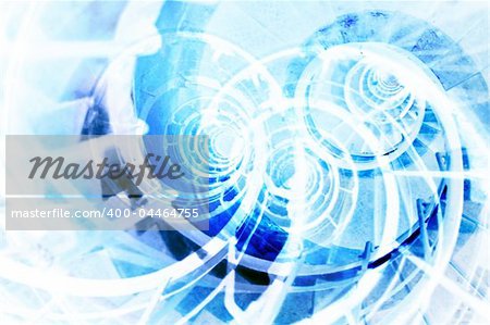 Abstract blue spiral background