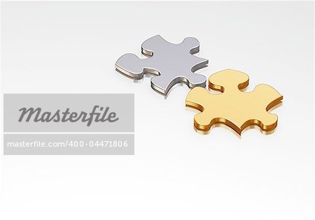 3D render of puzzle pieces