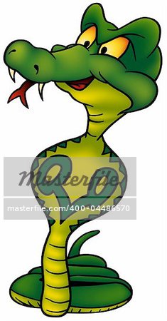 Snake Cobra - Highly detailed cartoon illustration as vector