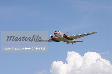 Aircraft at blue sky