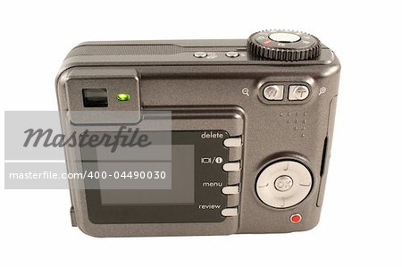 A Isolated digital camera back on white