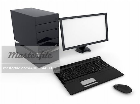 3D render of a computer