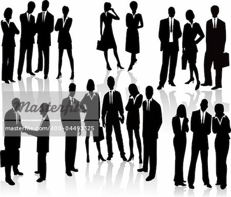 Lots of people. Business Team (vectors)