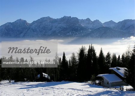 Mountains view in Austria, from Lienz ski resort