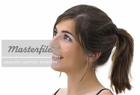 Beautiful young woman profile