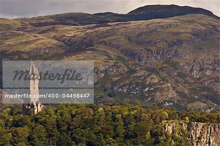 National Wallace Monument on the hill, Stirling, Scotland