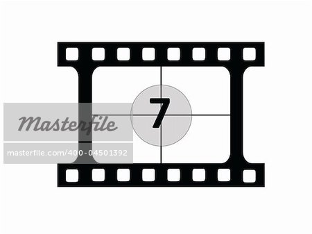 A vector representing a film countdown