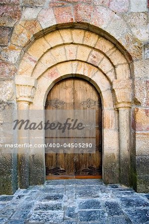 Door of Leire's monastery in Navarra (Spain)