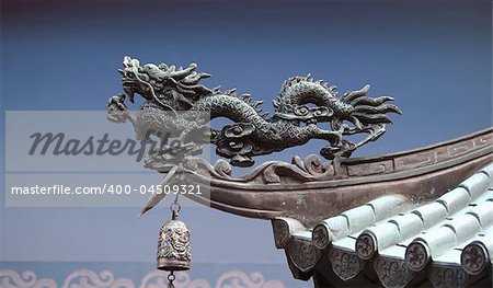 Dragon commonly found on asian roofs and temples