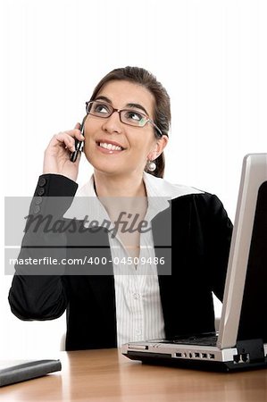 Beautiful business women speaking with somebody at the cellphone