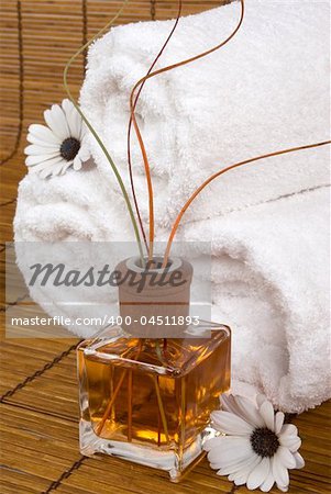 Aromatherapy, spring daisies and soft towels