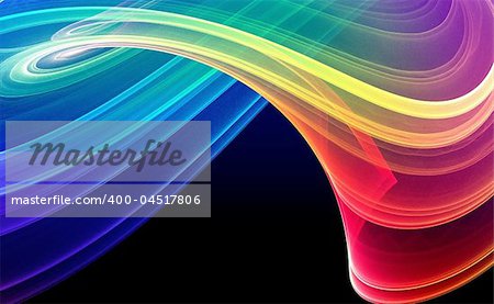 Colorful 3D rendered fractal design (abstract background)