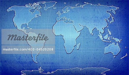 illustration of world map with latitudinal and longitudinal lines