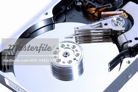 hard disk blue isolated on white with shadow