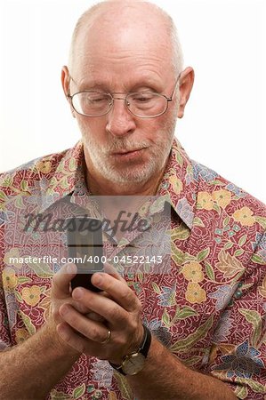 Senior Man Using Cell Phone