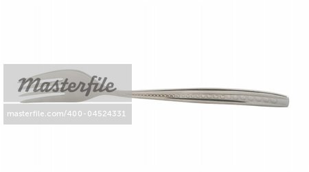 silver fork - pure white background