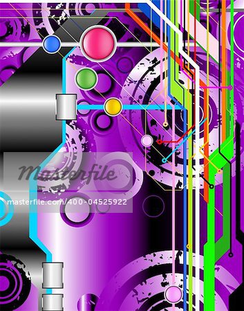 technology style abstract background with electrical connection