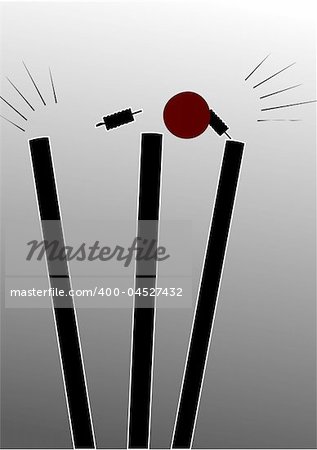 Illustration of cricket stumps
