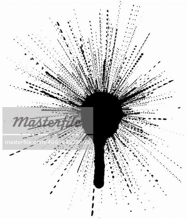 Abstract editable vector illustration of an ink splash