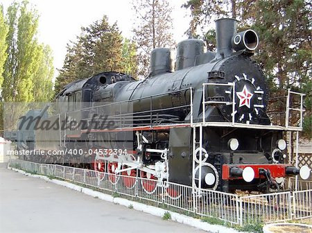 black military armoured train in Sevastopol Ukraine